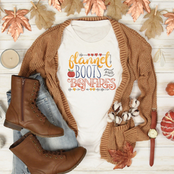 Flannel, Boots, and Bonfires Tee