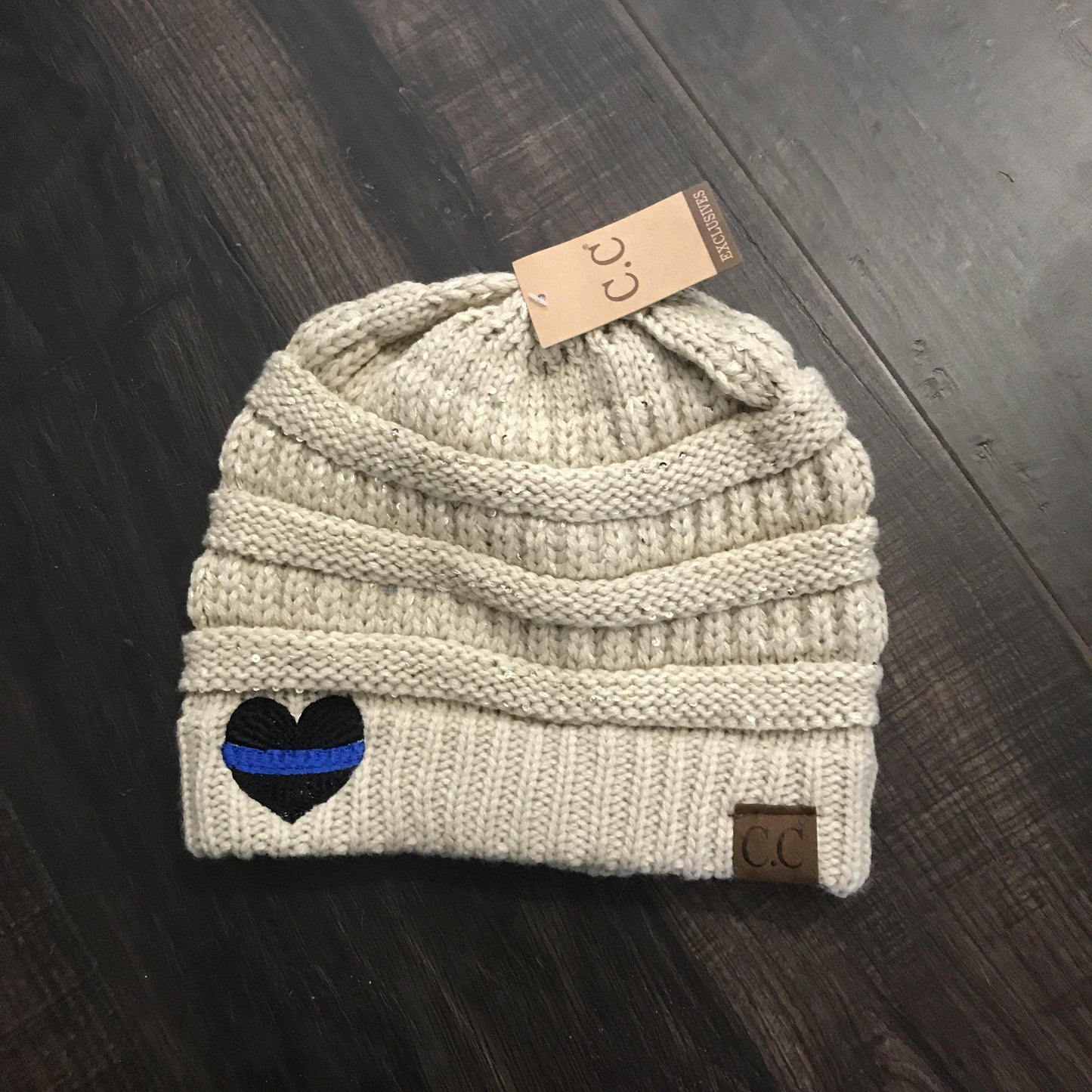 CC Beanie Sequin Ponytail Beanie - Banana Bug Designs