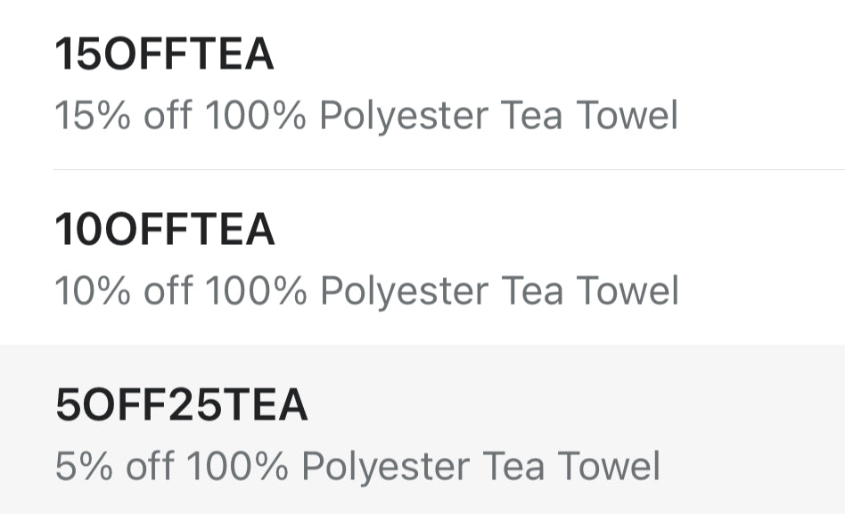 100% Polyester Tea Towel