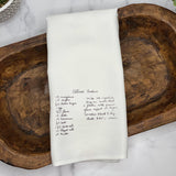 Handwritten Recipe Tea Towel - Banana Bug Designs