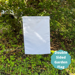 Blank White Sublimation Garden Flag