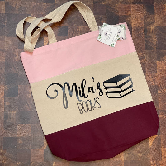 Personalized Book Tote