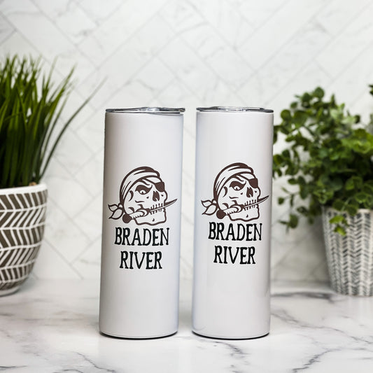 BRHS Pirates 20 Oz Slim Tumbler