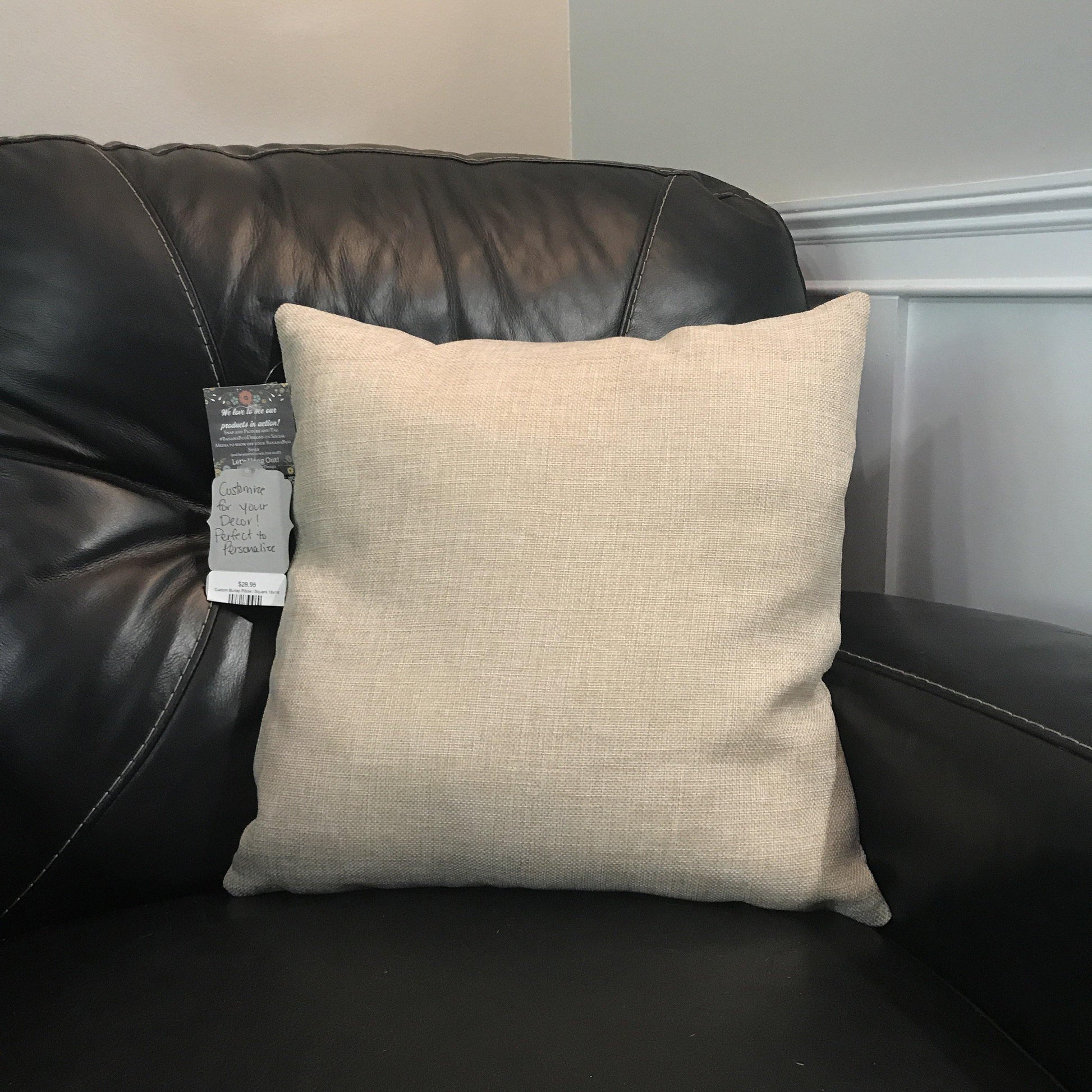 Faith Can Move Mountains Linen Pillow - Banana Bug Designs