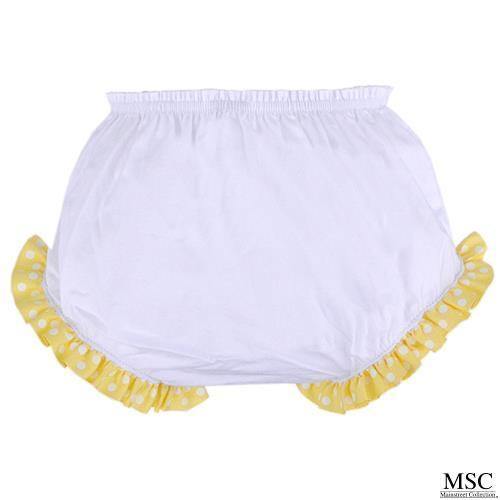 Monogrammed Dot Ruffle Bloomers - Banana Bug Designs