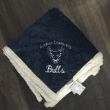 Embroidered Corduroy Lambswool Throw Blanket