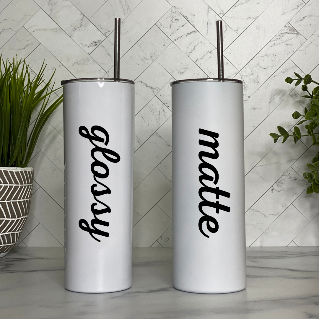Blank Slim Sublimation Tumbler - Banana Bug Designs