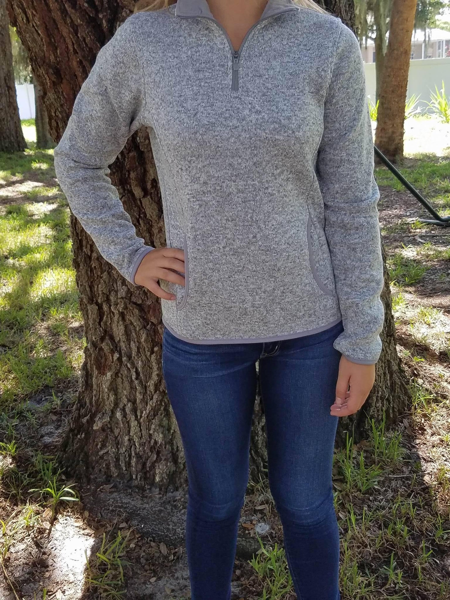 Monogrammed Charles River Heathered Fleece Pullover