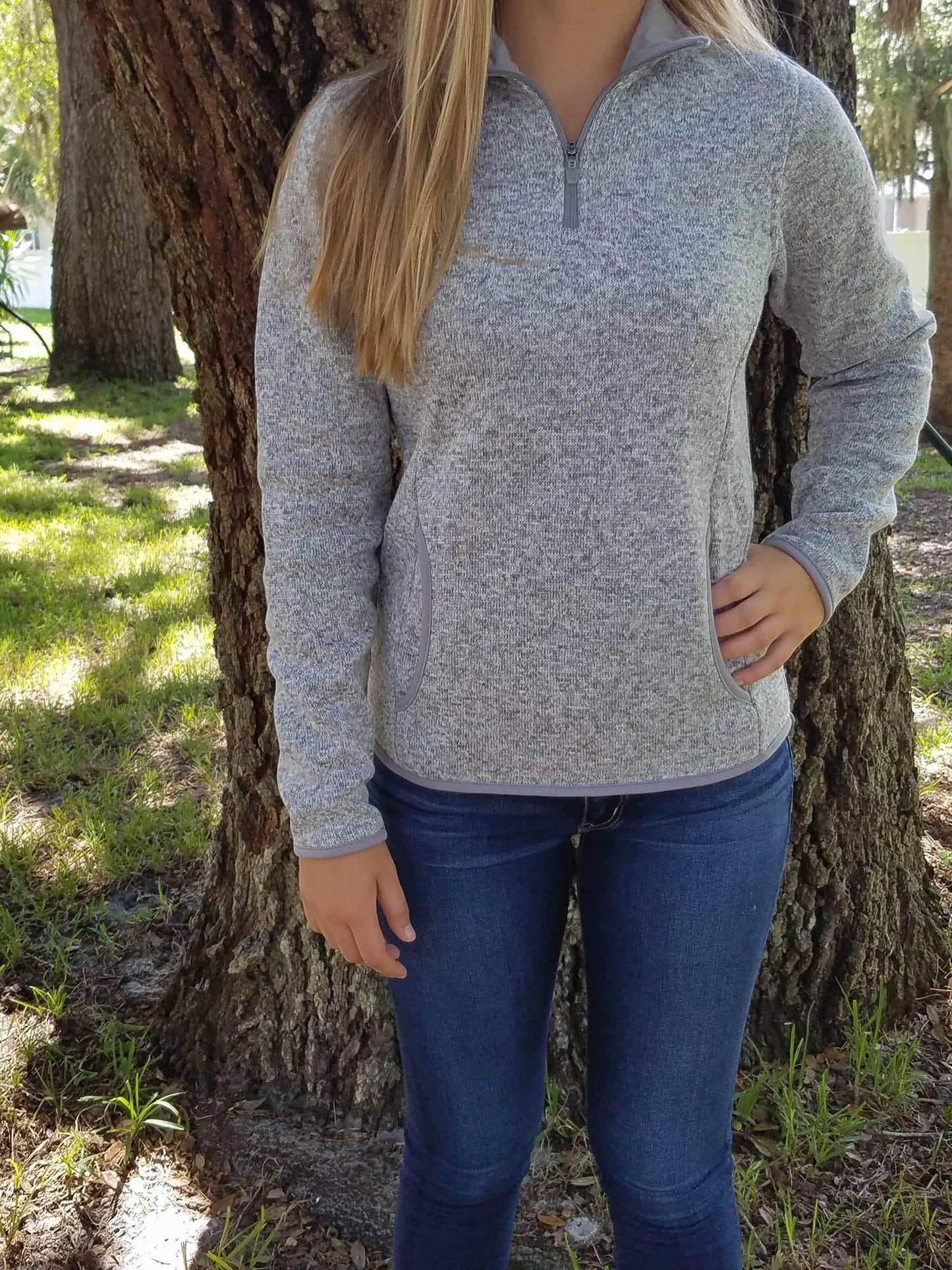 Monogrammed Charles River Heathered Fleece Pullover