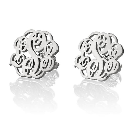 Monogrammed Stud Earrings