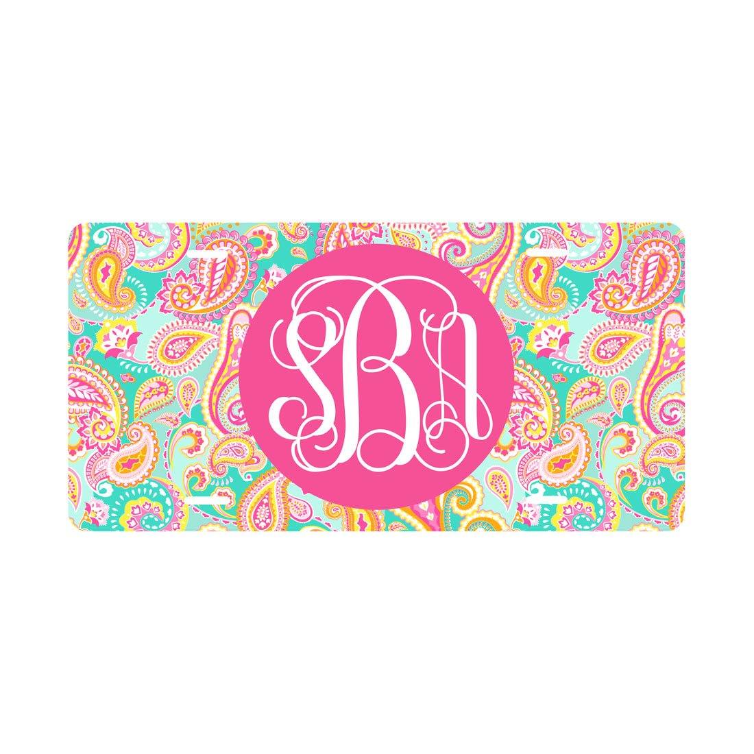 Fun Monogrammed License Plates