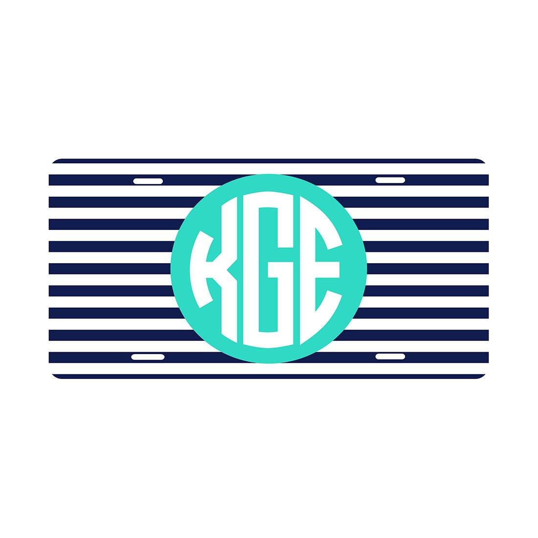 Fun Monogrammed License Plates