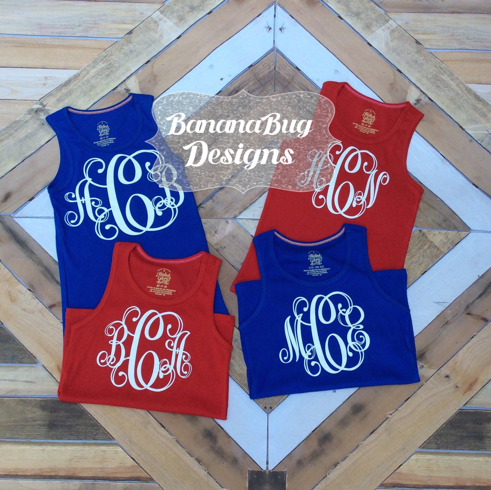 Monogrammed Fourth of July Tank