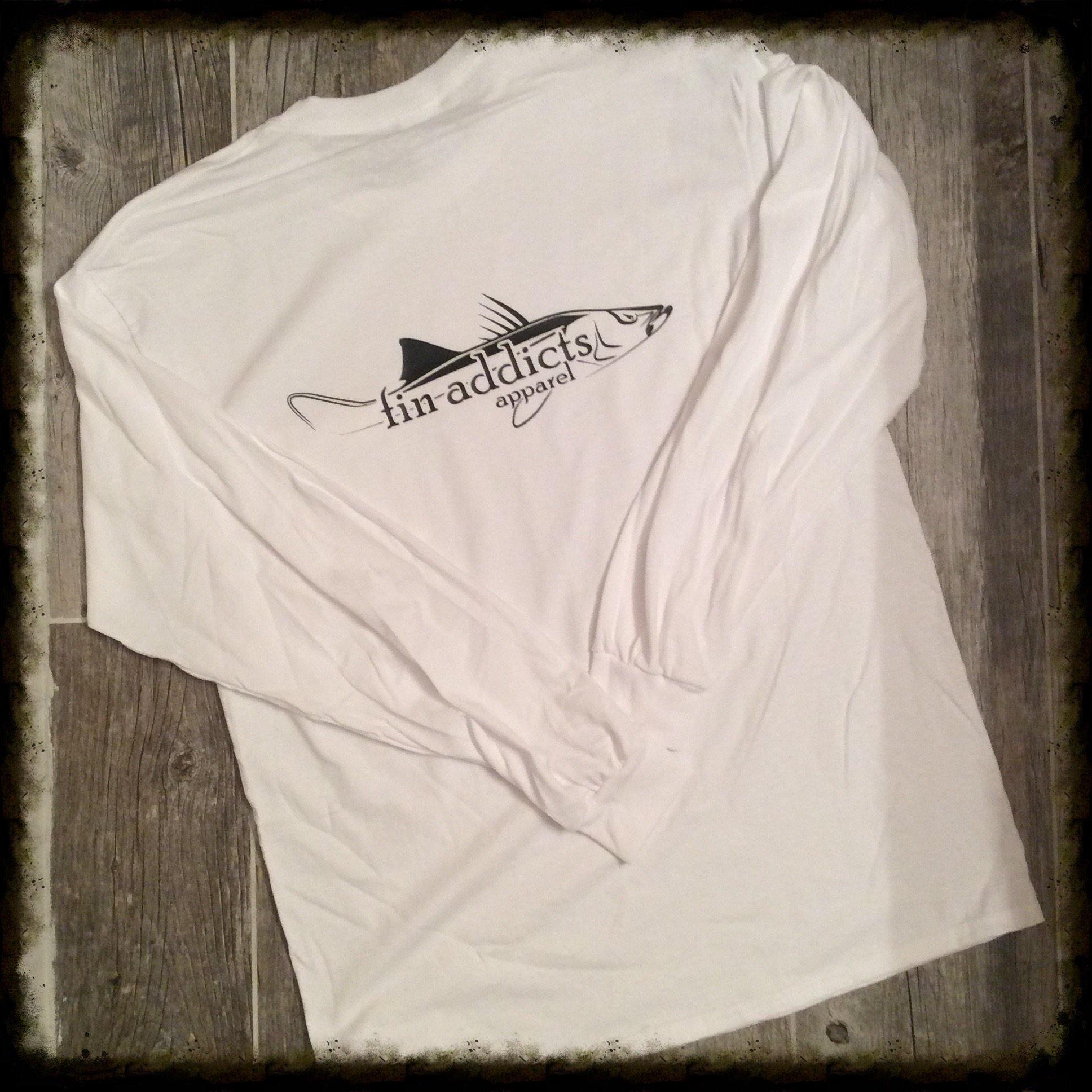Fin Addicts Apparel long sleeve pocket tee
