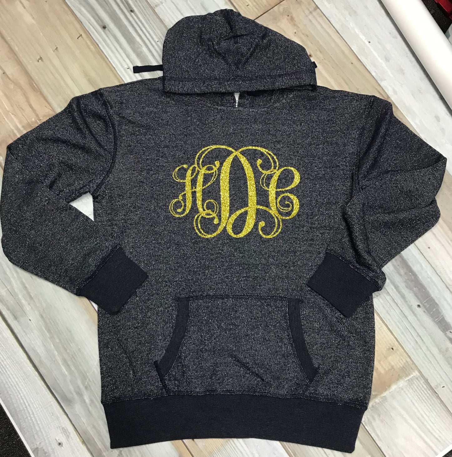 Monogrammed Glitter J.America Hoodie