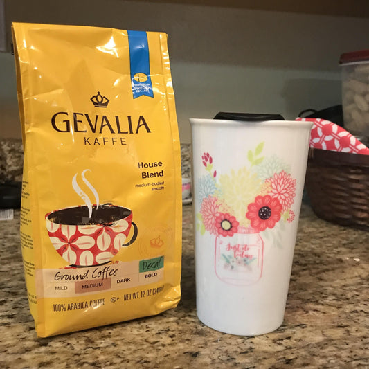 Just Do Today Floral Ceramic Travel Mug