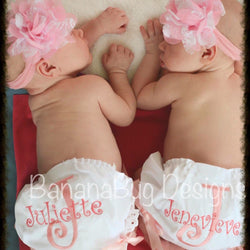 Monogrammed Lace Ruffle Bloomers