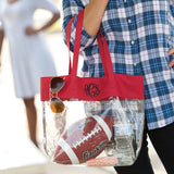 Monogrammed Game Day Clear Tote