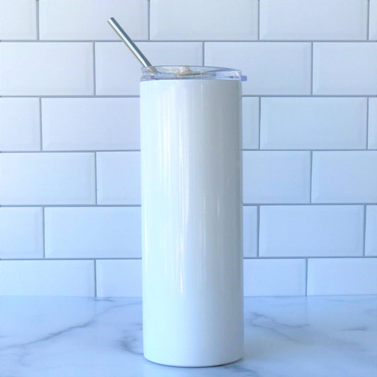 Blank Slim Sublimation Tumbler - Banana Bug Designs